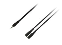 Кабель Piko Jack 3.5mm M -  2xJack 3.5mm F, 0.1м, Black (1283126473913)