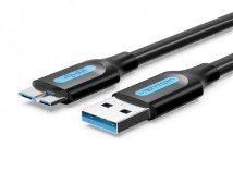 Кабель Vention USB M - microUSB Type-B M PVC Round Nickel-Plated, 0.5м, Black (COPBD)