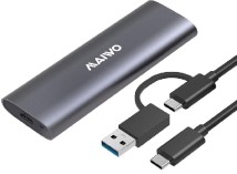 Зовнішня кишеня M.2 Maiwo K1689 SSD NVMe/SATA combo через USB3.1 Gen2 Type-C, Grey (K1689 Grey)
