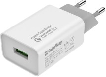 Мережевий зарядний пристрій ColorWay QC3.0 (1USBx4A) White (CW-CHS014Q-WT)