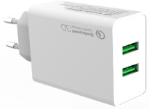 Мережевий зарядний пристрій ColorWay QC3.0 (2USBx3A) White (CW-CHS017Q-WT)