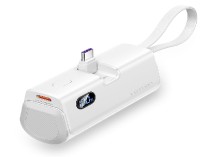 Універсальна мобільна батарея Vention 22.5W Built-in USB-C and Lightning Cables, 4 800mAh, White (FHQW0)