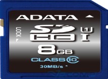 Adata SDHC UHS-I, 8Gb, Class 10 (ASDH8GUICL10-R)