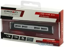 USB концентратор Crown USB 2.0 HAB Hi-speed Black (CMH-B21)