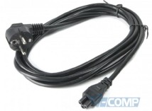 Кабель питания 220V Cablexpert CEE 7/17 - C5, 3м, Black (PC-186-ML12-3M)