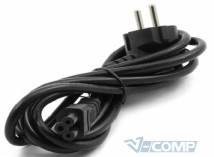 Кабель питания 220V Drobak CEE 7/16 3pin, 1.2м, Black (215335)